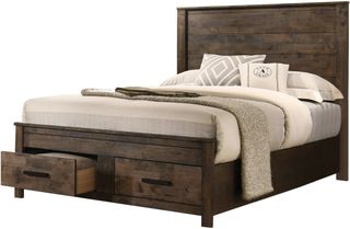 Coaster® Woodmont Rustic Golden Brown Eastern King Storage Bed