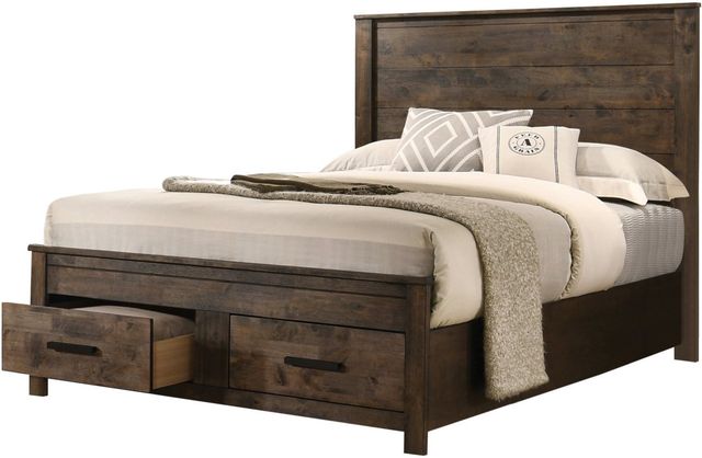Coaster® Woodmont Rustic Golden Brown Eastern King Storage Bed-0