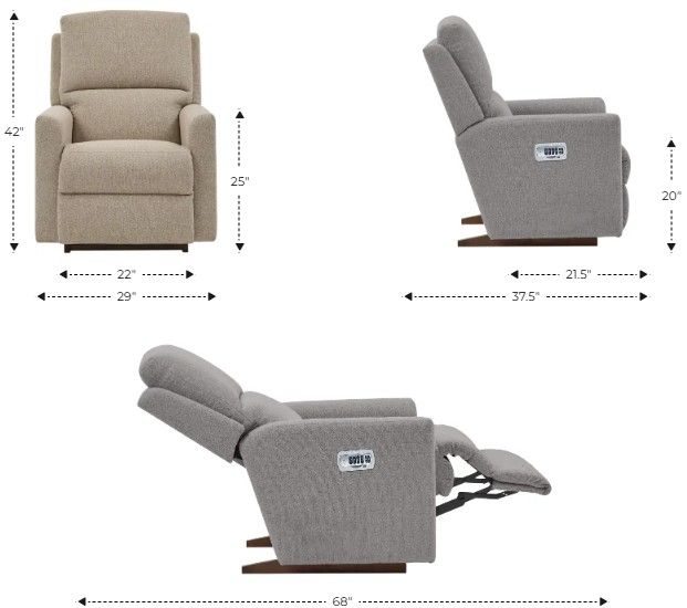 La-Z-Boy® Wynne Hazel Power Rocking Recliner with Headrest-2