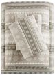 Olliix by Woolrich Tan Snowflake Queen Flannel Cotton Sheet Set-0