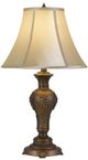 Cal® Lighting & Accessories Cavan Antique Brass/Off-White Table Lamp-0