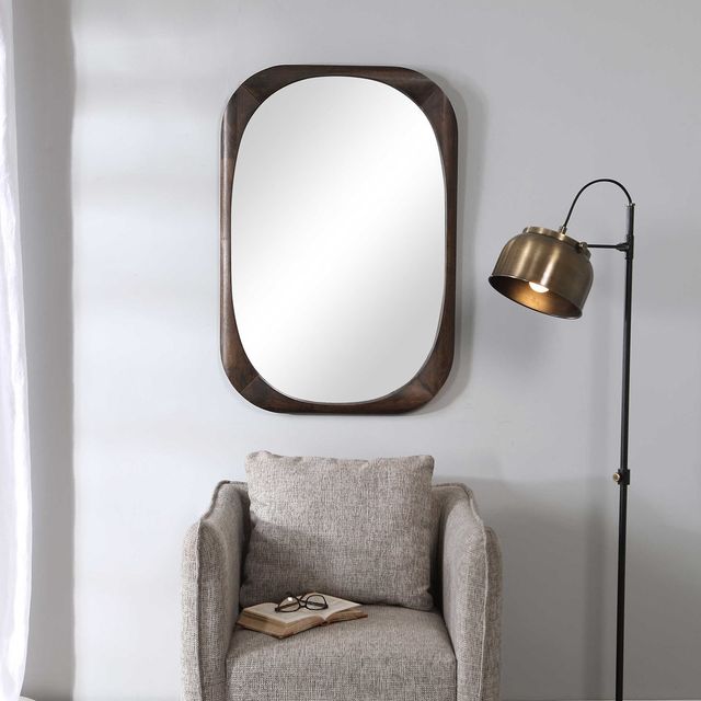 Uttermost® Sheldon Dark Walnut Mirror-1