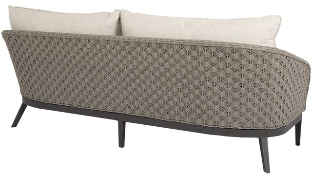 Sunset West Marbella Stone Gray Aluminum/Olefin Rope Outdoor Sofa with Echo Ash Cushion-3