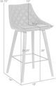 Armen Living Dani Black/Gray Counter Stool-2