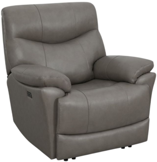 American Wholesale Furniture Madrid Mocha Leather Power Recliner-0