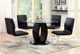 Furniture of America® Lodia Glass Top Round Table with Black Base-1
