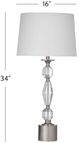 Bassett Mirror Bella Brushed Silver/Clear Table Lamp-3