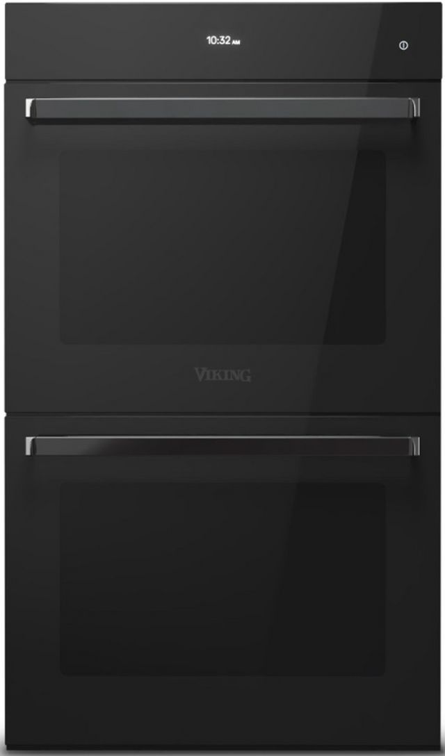 Viking® RVL 30" Black Glass Double Electric Wall Oven