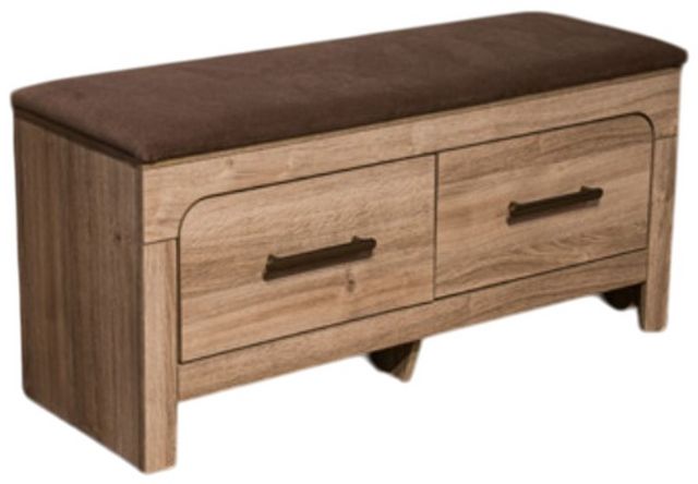Signature Design by Ashley® Kinlanni Brown/Tan Upholstered Storage Bench-0