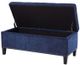 Olliix by Madison Park Blue Shandra II Tufted Top Storage Bench-1