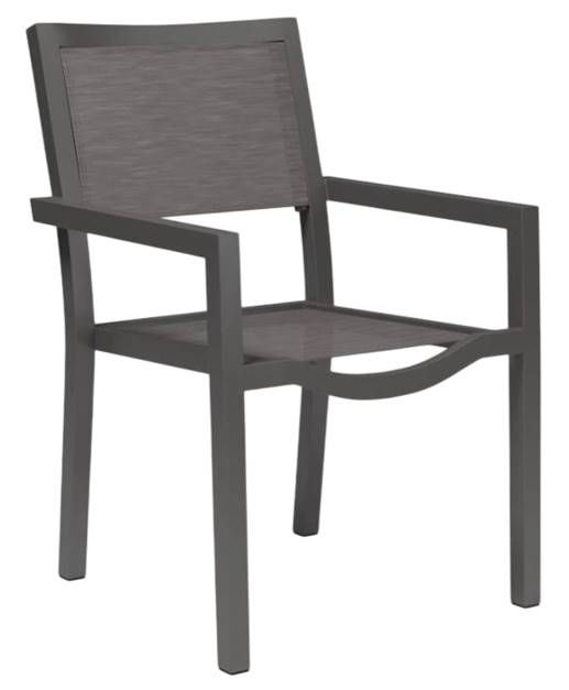 Sunset West Vegas Graphite Fabric/Metal Outdoor Dining Chair-0