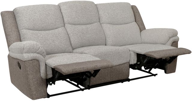 Powell® Withers Beige/Brown Manual Reclining Sofa-1