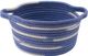 A & B Home 3-Piece Blue/White Cotton Baskets-1