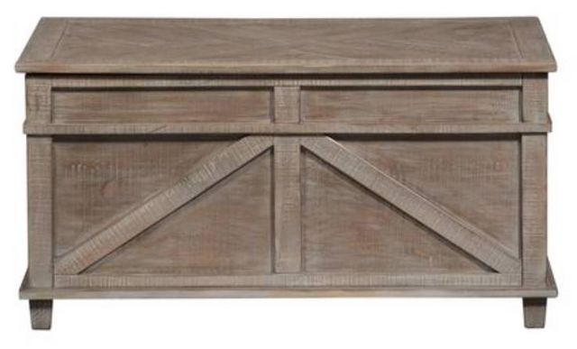Liberty Furniture Parkland Falls Weathered Taupe Storage Trunk-1