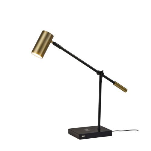 Adesso® Collette AdessoCharge Black LED Desk Lamp-0