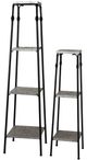 A & B Home 2-Piece Black/Gray Metal Shelf Set-0