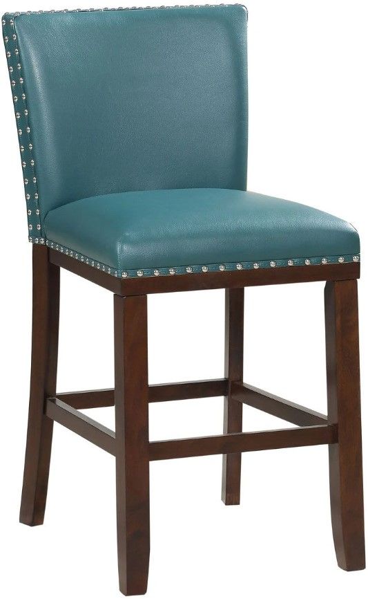 Steve Silver Co. Tiffany Espresso/Peacock Upholstered Counter Stool-0