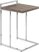 Monarch Specialties Inc. Dark Taupe 25"H Accent Table with Silver Base-0