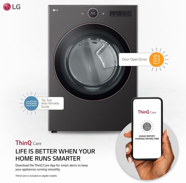 LG Black Steel Front Load Laundry Pair-13