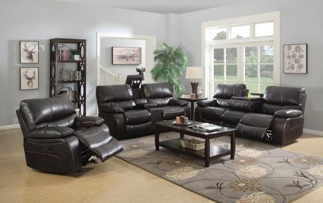 Coaster® Willemse 3-Piece Dark Brown Reclining Living Room Set-0