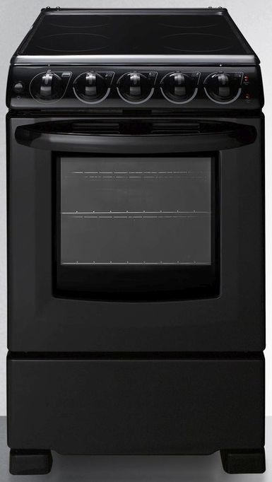 Summit® White Pearl Series 20" Black Freestanding Electric Range-3