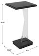 Uttermost® Angle Black Mirror Top Accent Table with Clear Base-2