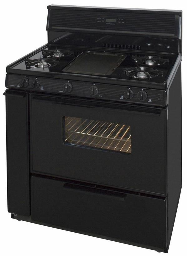 Premier 36" Black Pro Style Gas Range-1
