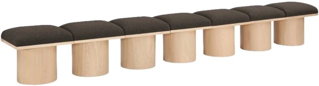 Meridian Furniture Pavilion 7-Piece Brown/Natural 126" Modular Bench Set-0