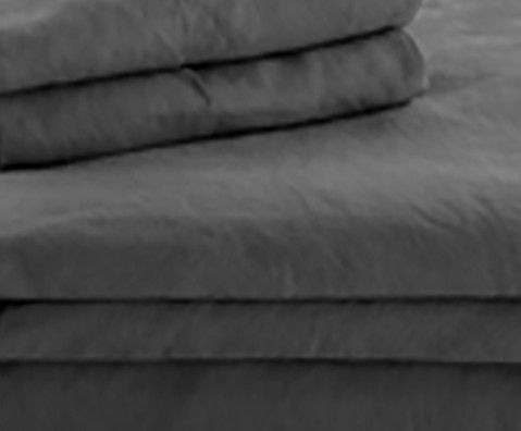 Malouf® Woven™ French Linen Charcoal King Duvet Set-0