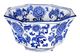 A & B Home Ren Blue/White Decorative Bowl-0