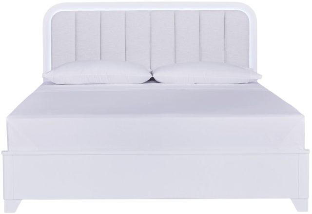Signature Design by Ashley® Frostlyn White Queen Upholstered Panel Bed-2
