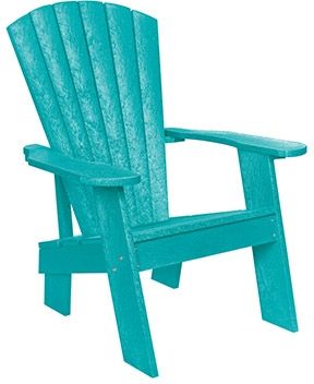 C R Plastics Original Turquoise Adirondack Chair-0