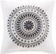 Olliix by INK+IVY Navy Fleur Embroidered Square Pillow-0