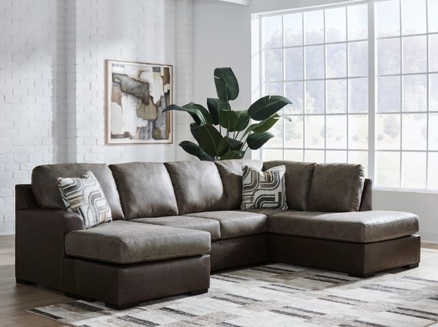 Signature Design by Ashley® Castille Way 2-Piece Fossil U-Shape Sleeper Sectional and Chaise-2