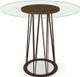 Amisco Customizable Calypso 42" Flat Edge Glass Top Round Bar Table -3
