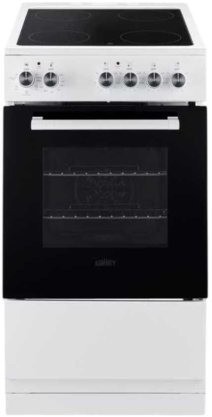 Summit® 19" White Freestanding Electric Range -1