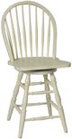 TEI Windswept Shores Buttermilk Rub-Thru 24" Swivel Counter Stool-0