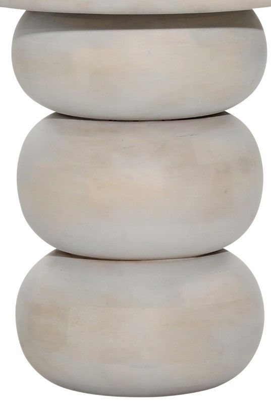 Dovetail Furniture Demetra Whitewash Side Table-1