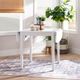 Linon Torino White Square Drop Leaf Table-1