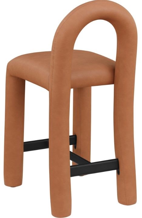 Meridian Furniture Amari Cognac Upholstered Counter Stool-3