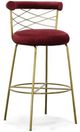 VIG Furniture Modrest Dakin Green Bar Stool Glam Red/Gold Barstool-0