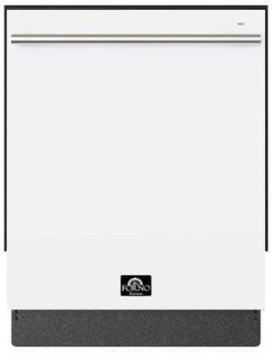 FORNO® Romano Espresso 24" White Top Control Built In Dishwasher -0