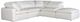 Moe's Home Collection Terra Condo Dream 5-Piece Cream White L-Shaped Modular Sectional and Ottoman-0