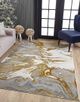 KAS Rugs Luna Blue/Ivory Illusions 5'x8' Area Rug-4