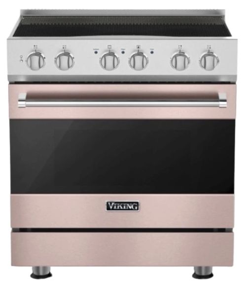 Viking® 3 Series 30" Blush Pro Style Induction Range-0