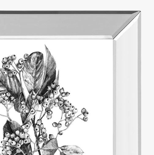 Classy Art Hawthorn Berry Branch II by Emma Scarvey Mirrored Frame Wall Art-1