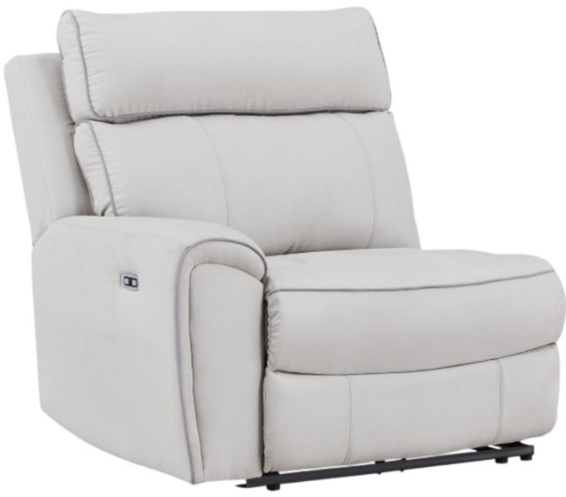 Signature Design by Ashley® Social Pointe 5-Piece Ash/Pearl Power Reclining Sectional with Storage Consoles-3