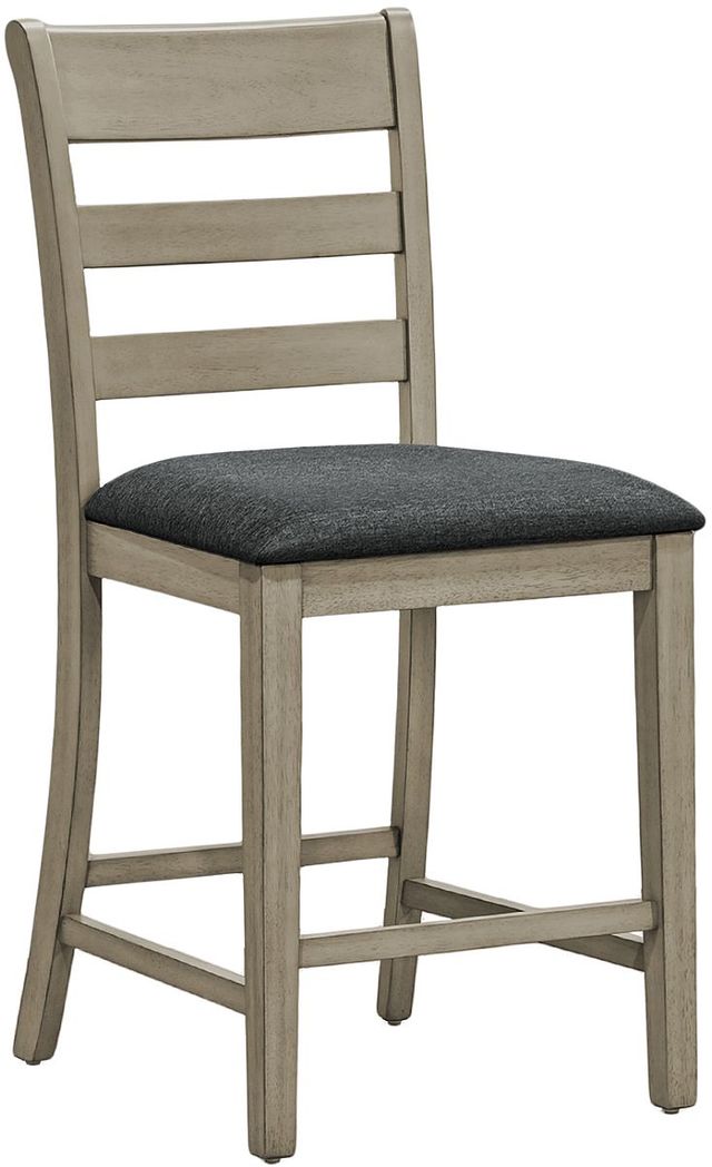 Monarch Specialties Inc. 2-Piece Grey 44" Dining Upholstered Dining Counter Height Chairs Set-0