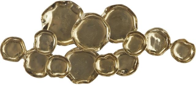 Deco Marche Gold Plate Wall Decor with Uneven Edges-0