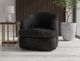 International Furniture Direct Tumbi Black Swivel Accent Chair-2